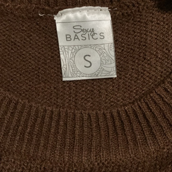 Sexy Basics | Sz S brown cropped sweater - new without tags - Picture 3 of 3